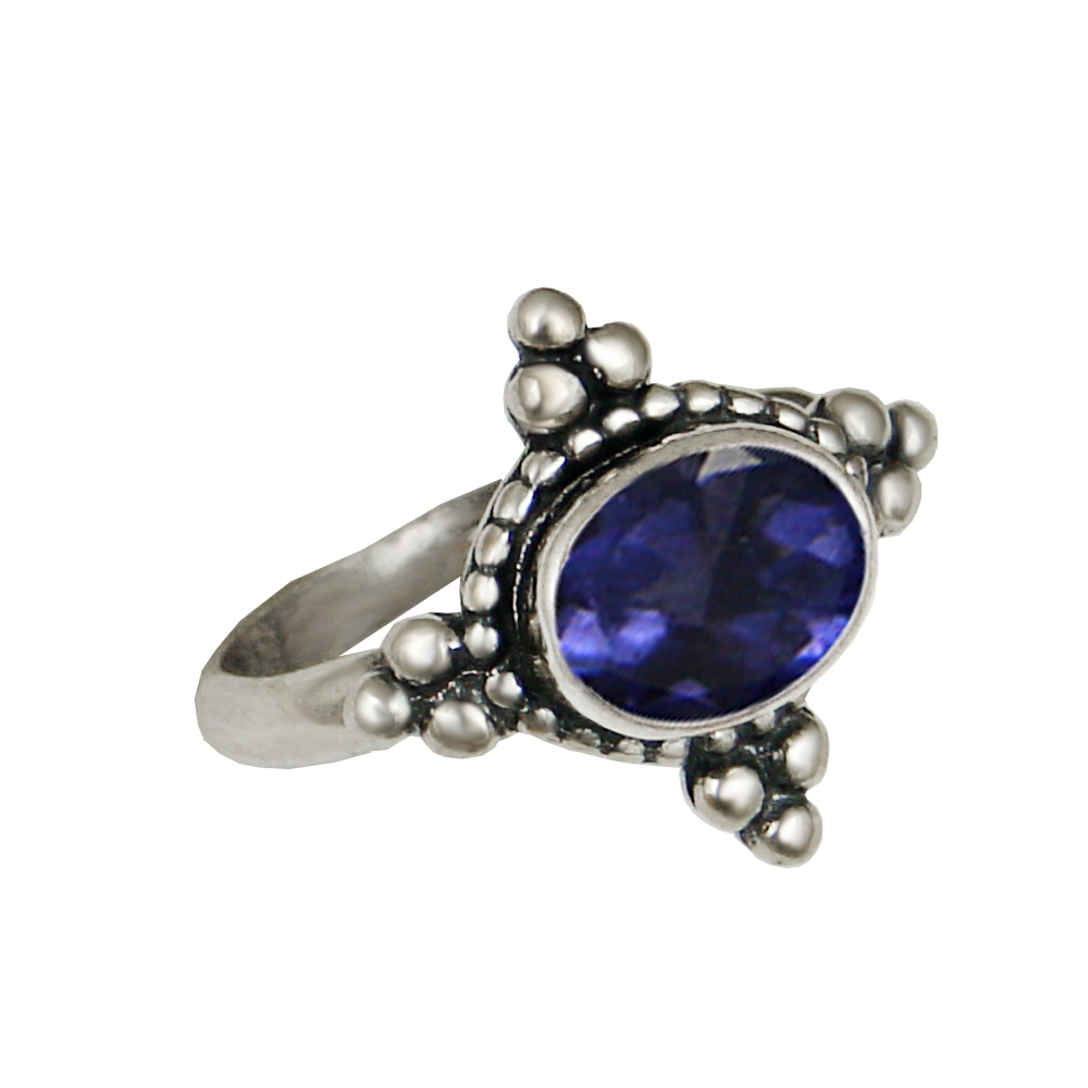 Sterling Silver Gemstone Ring With Iolite Size 9